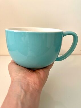 Modern Ceramic Oversized Teal Coffee Mug by Sweese